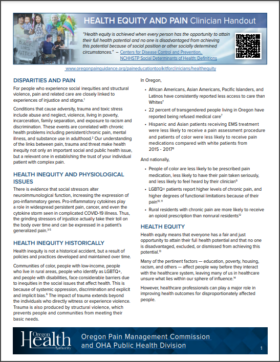 Health Equity Handout